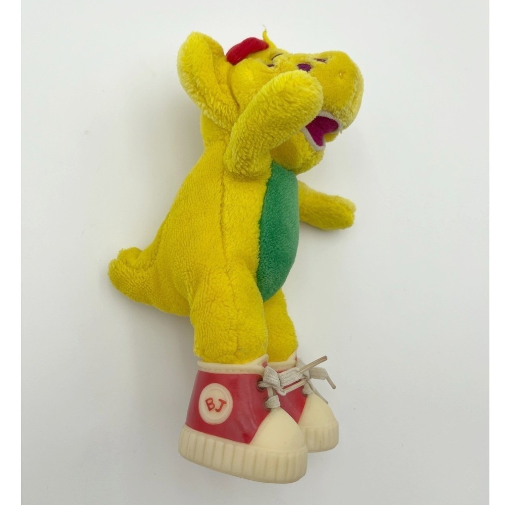 Vintage 1994 Barney & Friends BJ The Dinosaur Yellow Soft Plush Stuffed Toy 9" - Picture 3 of 8
